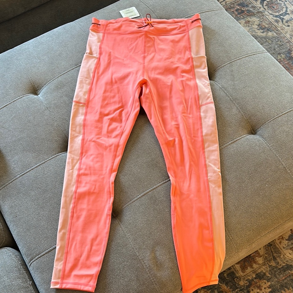 Fabletics Coral and Peach Athletic Leggings